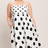 DOLCE VITA POLKA DOT WOVEN MIDI DRESS