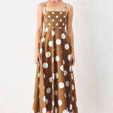 DOLCE VITA POLKA DOT WOVEN MIDI DRESS