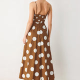 DOLCE VITA POLKA DOT WOVEN MIDI DRESS