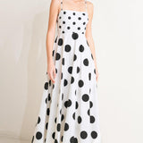 DOLCE VITA POLKA DOT WOVEN MIDI DRESS