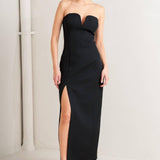SECRET MOMENT WOVEN MIDI DRESS
