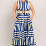 SUNSET BOARDWALK STRIP MAXI DRESS