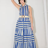 SUNSET BOARDWALK STRIP MAXI DRESS