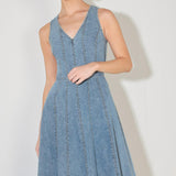 SIMPLY STUNNING DENIM MIDI DRESS