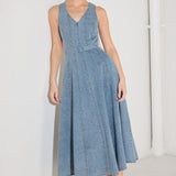 SIMPLY STUNNING DENIM MIDI DRESS