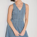 SIMPLY STUNNING DENIM MIDI DRESS
