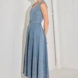 SIMPLY STUNNING DENIM MIDI DRESS