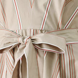 SWEET STRIPE WOVEN MIDI DRESS