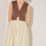 ANGEL VEIL SOLID MIDI DRESS