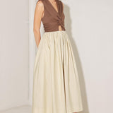 ANGEL VEIL SOLID MIDI DRESS