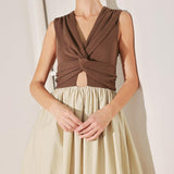 ANGEL VEIL SOLID MIDI DRESS