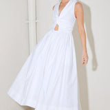 ANGEL VEIL SOLID MIDI DRESS