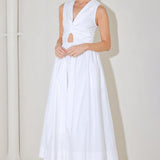 ANGEL VEIL SOLID MIDI DRESS