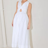 ANGEL VEIL SOLID MIDI DRESS