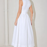 ANGEL VEIL SOLID MIDI DRESS
