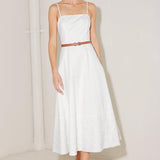 DELICATE ICON WOVEN MIDI DRESS