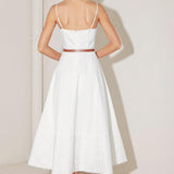 DELICATE ICON WOVEN MIDI DRESS