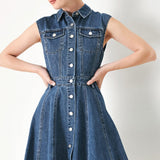 CASUAL GLAM DENIM MINI DRESS