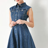 CASUAL GLAM DENIM MINI DRESS