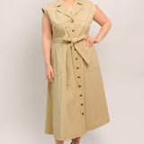 NATURAL INSTINCT WOVEN MIDI DRESS
