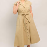 NATURAL INSTINCT WOVEN MIDI DRESS
