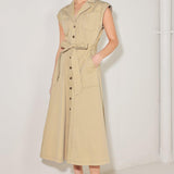 NATURAL INSTINCT WOVEN MIDI DRESS