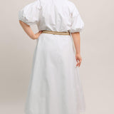 RELAXED TAILOR WOVEN MIDI DRESS