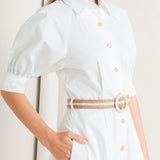 RELAXED TAILOR WOVEN MIDI DRESS