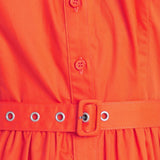 RUNWAY READY SCARLET WOVEN MIDI DRESS