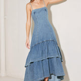 RUNWAY REBEL DENIM MIDI DRESS