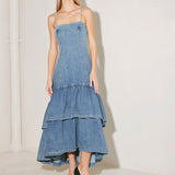 RUNWAY REBEL DENIM MIDI DRESS