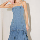 RUNWAY REBEL DENIM MIDI DRESS