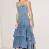 RUNWAY REBEL DENIM MIDI DRESS