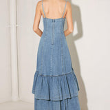 RUNWAY REBEL DENIM MIDI DRESS
