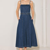 UNDERSTATED ICON DENIM MIDI DRESS