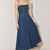 UNDERSTATED ICON DENIM MIDI DRESS