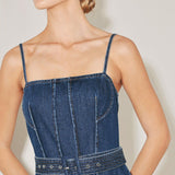 UNDERSTATED ICON DENIM MIDI DRESS