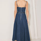 UNDERSTATED ICON DENIM MIDI DRESS