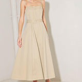 UNDERSTATED ICON WOVEN MIDI DRESS