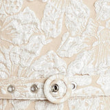 STATEMENT IN IVORY WOVEN MIDI DRESS