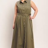 SIMPLY UNSTOPPABLE WOVEN MIDI DRESS
