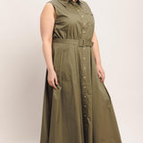 SIMPLY UNSTOPPABLE WOVEN MIDI DRESS