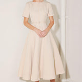 SPRING ICON WOVEN MIDI DRESS