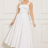 SWEETHEART SERENADE WOVEN MIDI DRESS