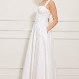 SWEETHEART SERENADE WOVEN MIDI DRESS