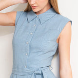 CAFE AU LAIT WOVEN MIDI DRESS