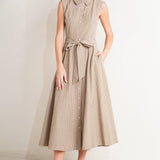 CAFE AU LAIT WOVEN MIDI DRESS