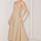 RESORT MAIN CHARACTER WOVEN MIDI DRESS