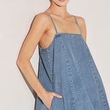 INDIGO WEEKEND THEORY DENIM MIDI DRESS
