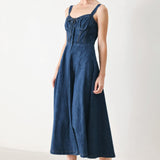 BLUE CRUSH DENIM MIDI DRESS